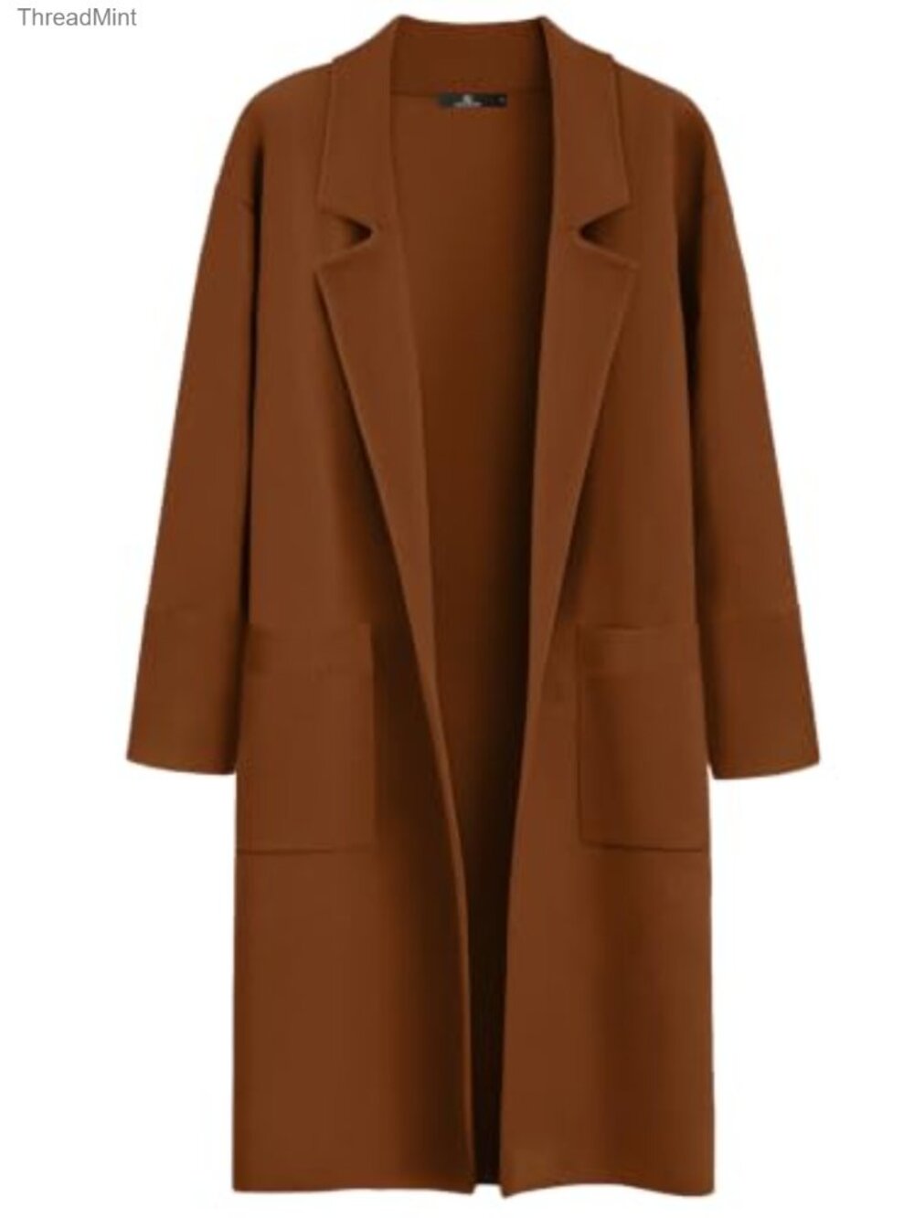 Womens Long Cardigan Sweater Oversized Open Front Shawl Collar Trench Jacket